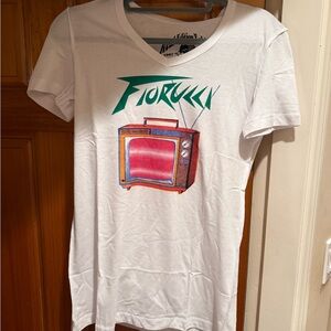 Diorucci White Graphic T-Shirt with Bold Print